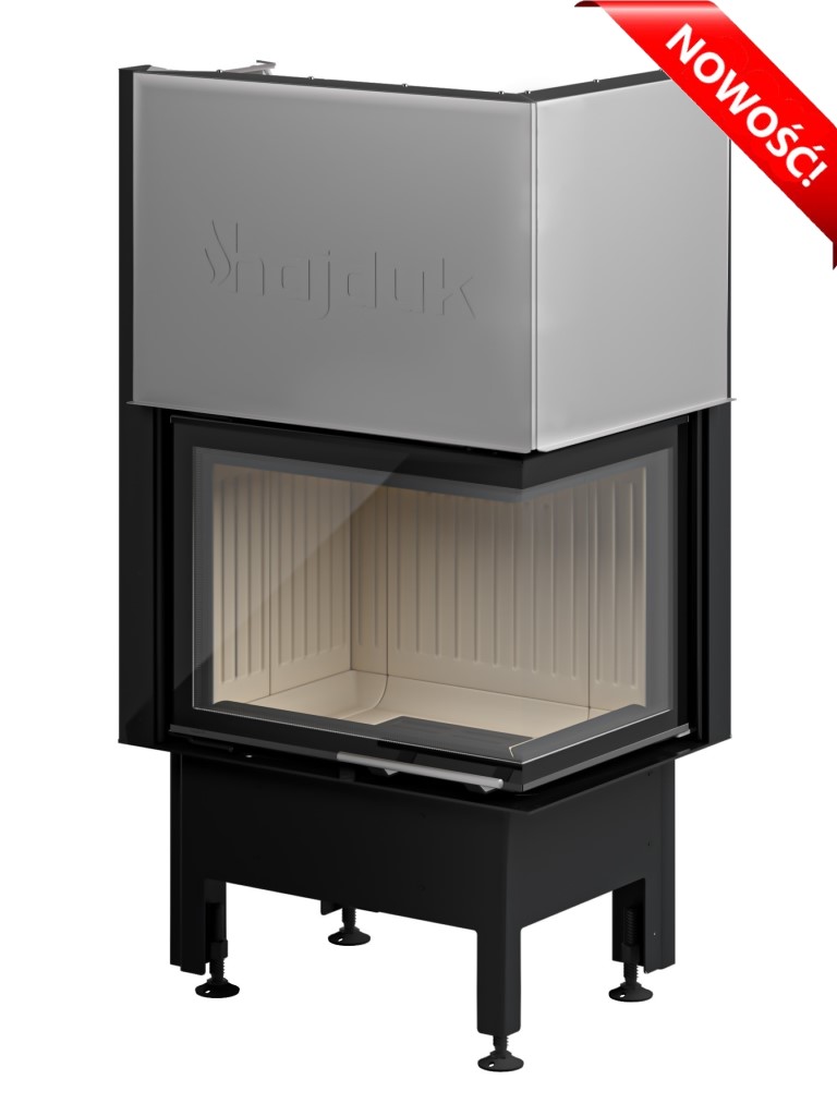 Zestaw kominek powietrzny stalowy KRATKI LUCY Prawy BLACK 14 kW Ø 200 z akcesoriami SM 2PXTH n - Zestaw kominek powietrzny stalowy KRATKI LUCY Prawy BLACK 14 kW Ø 200 z akcesoriami